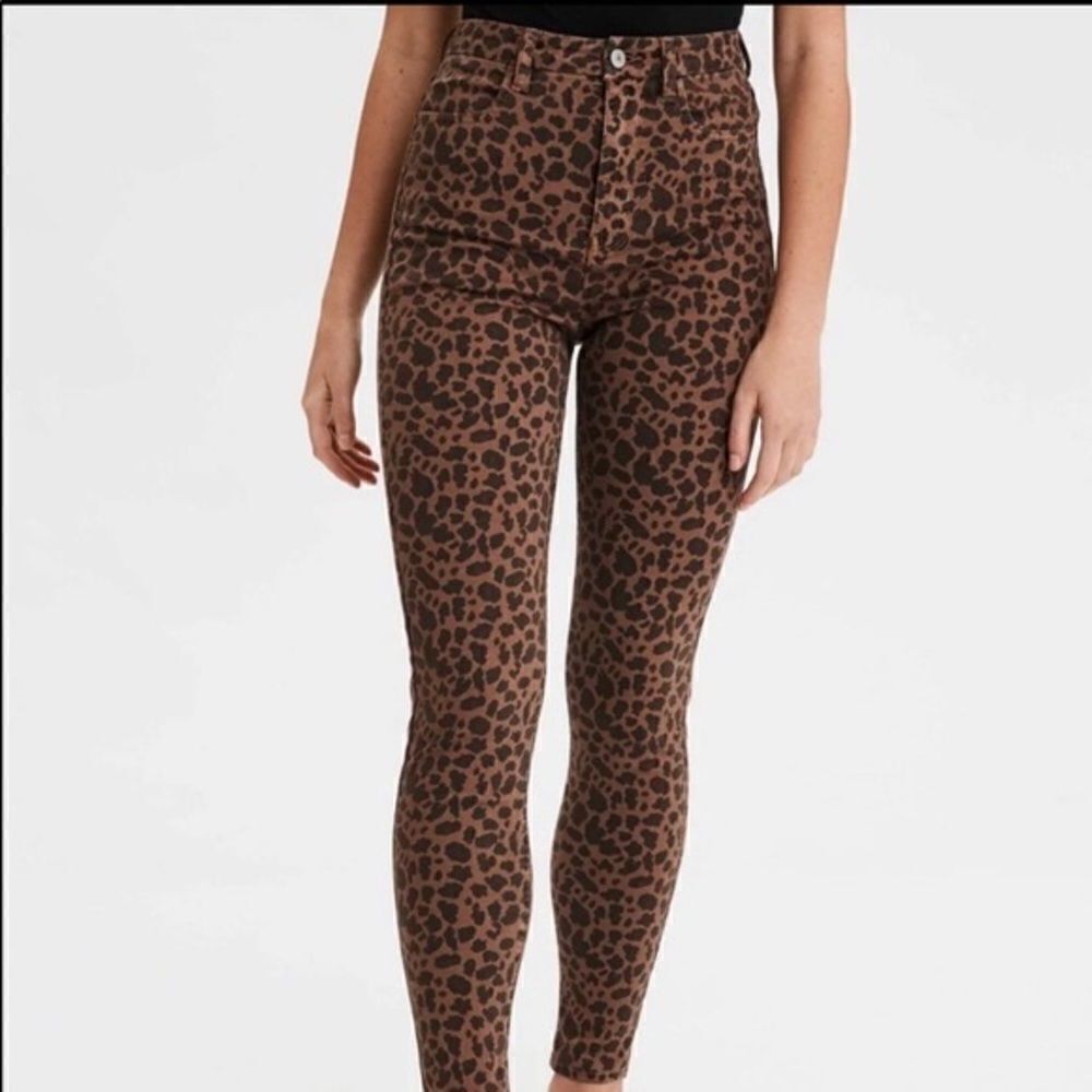 american eagle | cheetah jeans